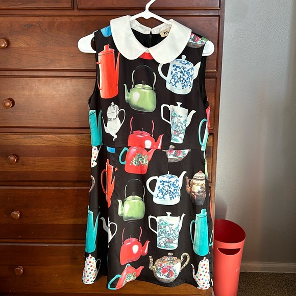 Modcloth Dresses & Skirts - 🌟SALE🌟Teapot print cottagecore modcloth dress Peter Pan collar